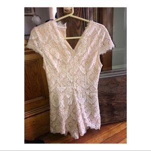 lacey light pink romper